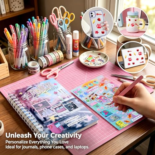 Tmtains 30 Sheets Japanese Sticker Book for Scrapbook 300+Pcs Heisei Retro Vintage Korean Stickers for Journaling Aesthetic Japanese Sticker Book for Adults DIY Junk Journal Gifts (Monsoon Postbox) - color: Ao-cherry Blossom Pink