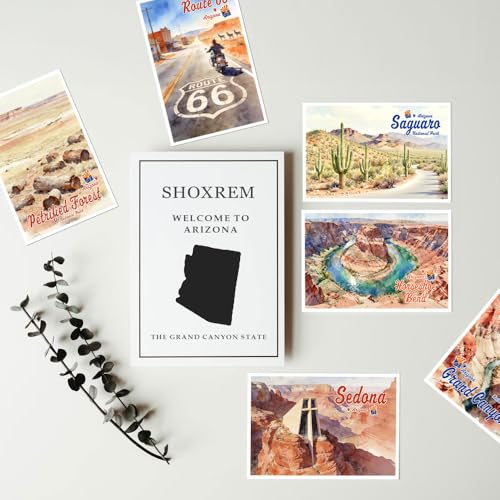 SHOXREM Arizona Postcards Set of 24, 4x6 Retro Travel Landmarks