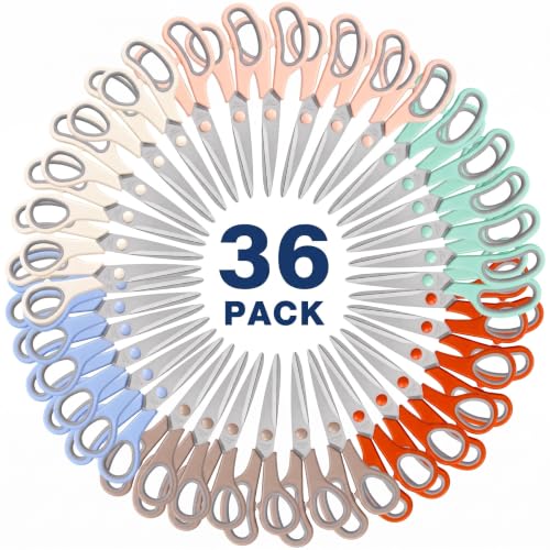 Chumia 36 Pack 8'' Scissors Bulk Multipurpose for Office Home, Morandi