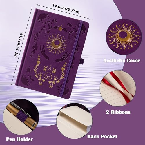 MGGAO Lined Journal Notebook for Women Men, Journals for Writing - color: Purple, size: Ruled