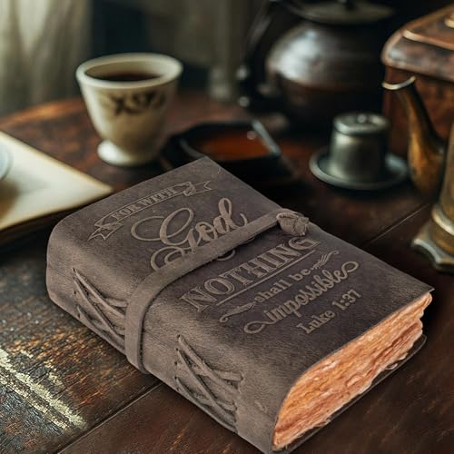 LEATHER VILLAGE Christian Journal For Women, Black 10x7. - color: Black, size: 10 inches X 7 inches