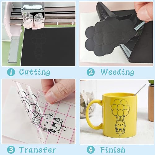 Matte Black Permanent Vinyl (30 Pack; 12” x 12”) Permanent Vinyl Bundle for Silhouette, Cameo Cutters, Signs, Scrapbooking, Craft Die Cutters - color: 30 Pack Matte Black