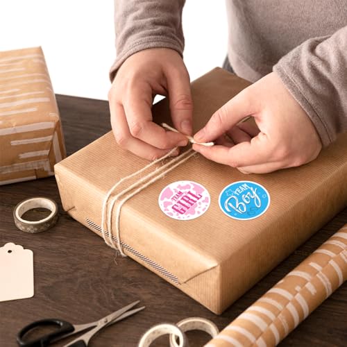 Team Boy Girl Baby Shower Stickers Pack for Gender Reveal Party Cute Pastel Vinyl Decorations with Lashes Staches Bear Bee Designs 90Pcs Bike Water Bottles Wall Decoration - color: Gender Reveal A30