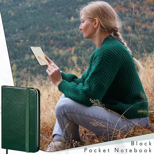 Qeeenar 10 Pcs Mini Pocket Notebook, Solid Color, Deep Green - color: Deep Green, size: Solid Color