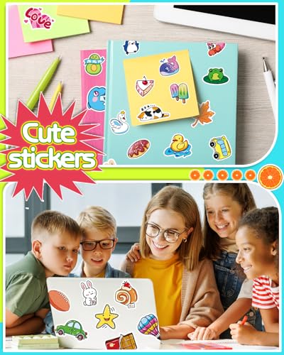 1200 Pcs Stickers for Kids, Cute Water Bottle Stickers for Teens, Kawaii Vinyl Phone Laptop Skateboard Animal Waterproof Sticker, Bulk Aesthetic Sticker Packs for Boys Girls Teacher - style: 1200PCS