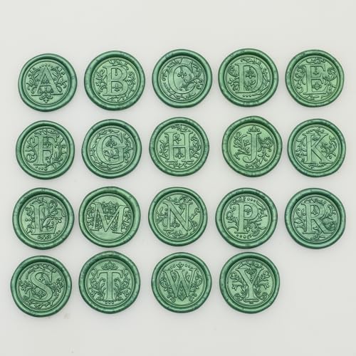 Initial Alphabet Wax Seal Stamp Kit, Retro Letter Sealing Stamp with 150Pcs Sealing Wax Beads Spoon Pen Set for Wedding Invitations Cards Envelopes (M) - style: M