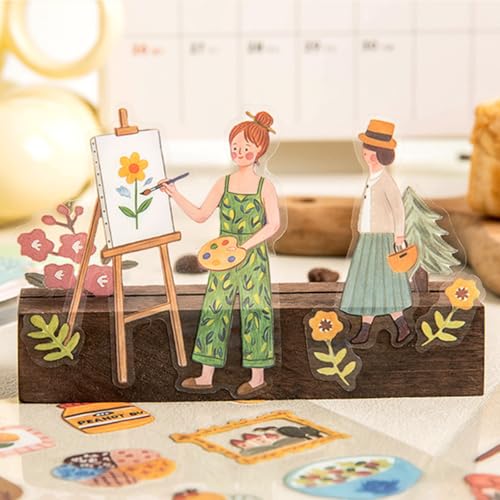 Uideyvi Fairy Dream Series Sticker Scrapbooking Supplies for Junk Journal, 20 Sheets PET Stickers - Vintage Journaling Stickers - color: Fairy Dream