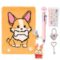Corgi Diary with Lock, Dog Gift Set for Girls Ages 6-8 - style: Corgi