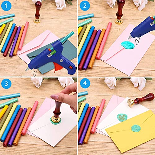 12PCS White Sealing Wax Sticks for Wax Seal Stamp, Great for Wedding Invitations, Wine Packages, Cards Envelopes, Gift Wrapping - color: White