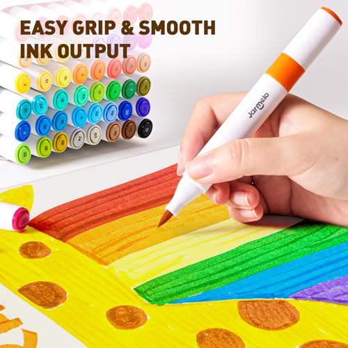 Jar Melo Washable Dual Tip Markers for Kids Ages 4-8, 24 Colors - color: 24 Colors