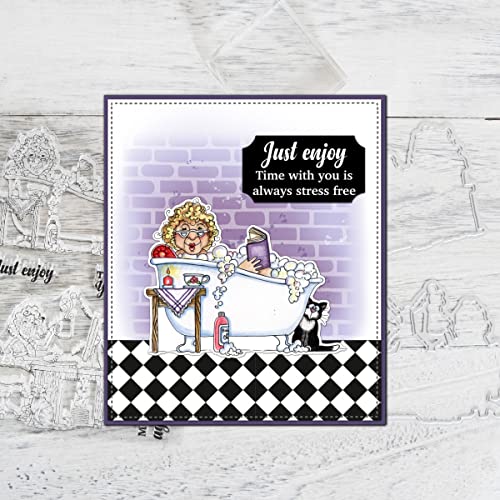Clear Stamps and Metal Cutting Dies Set for Card Making Scrapbooking, DIY Craft Stamps and Dies Kit for Journaling, Albums, Greeting Cards, Holiday Cards, Birthday, Christmas (YX1087) - color: YX1087