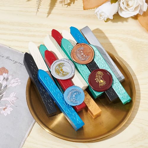 CRASPIRE Rose Wax Seal Stamps Retro Flower Skull Gothic Sealing Wax Stamp 25mm Removable Brass Head with Rosewood Handle for DIY Scrapbooking Wine Packages Packing - style: Rose-0281
