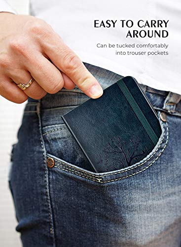 AISBUGUR Pocket Notebook 3.7" x 5.7" Small Notebook 2 Pack,Dark Green - color: Dark Green2, size: 2 Pack