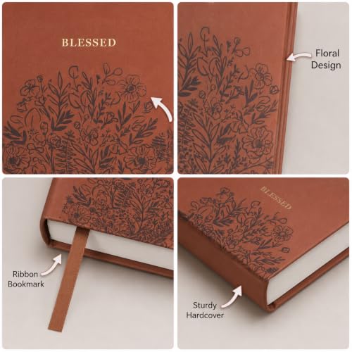 Eccolo Christian Journal Notebook Hardcover Lay Flat 192 Ivory Lined Pages - color: Tan, size: 6X8