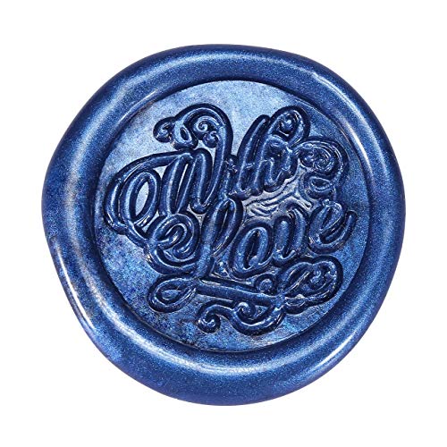 Yoption 15Pcs Metallic Blue Glue Gun Sealing Wax Sticks for Wax Seal Stamp - color: Metallic Blue