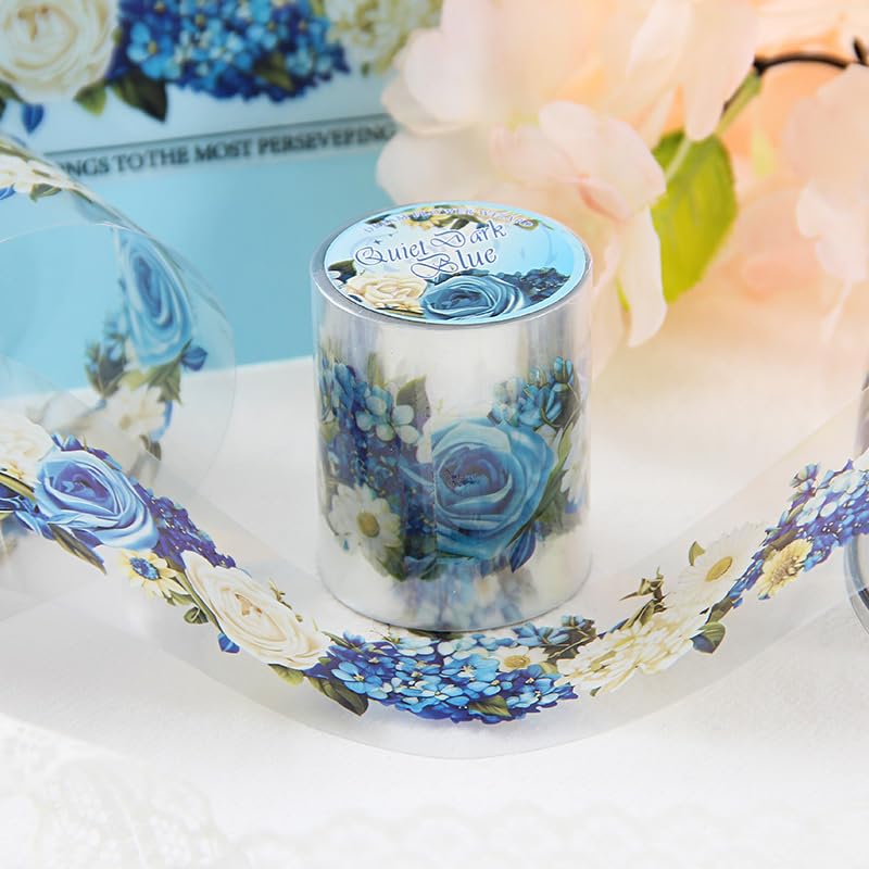 Alideco 6pcs Decorative Adhesive Tapes Fresh Literary Girl Botanical Flower Landscape PET Tape Great for Bullet Journal Supplies, Arts, Scrapbook, DIY Crafts, Planners (menghuaxianzong) - color: menghuaxianzong