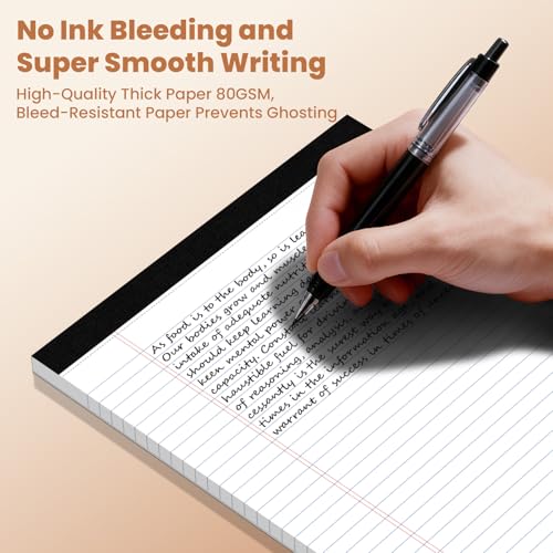 12pcs Legal Pads 8.5 x 11, Perforated White Notepad 8.5x11, 50Sheets/Pad - color: White, style: 12 Pads-50 Sheets/Pads