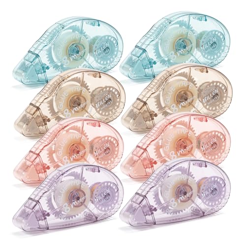 8 Pack Double Sided Tape Roller, Scrapbook Supplies, Glue Tape - size: M