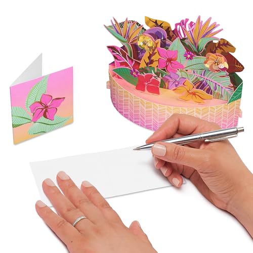 Papyrus Blank Pop-Up Card for Birthdays, Thinking of You and All Occasions (Tropical) - color: Tropical