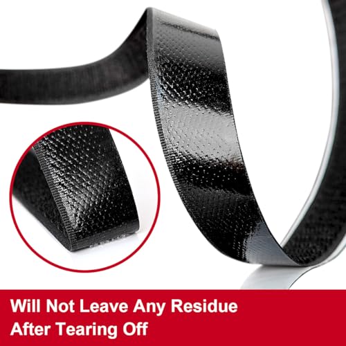 1 Inch x 33 Feet Hook and Loop Tape, Nylon Heavy Duty Hook and Loop Tape Strips, Excellent Grip, Non-Adhesive, Interlocking Tape,for Sewing, Crafting,DIY,Wall Adhesive Strips - size: 1 inch x 33 feet Black