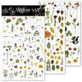 CATaireen Rub on Transfers for Crafts Vintage Scrapbooking Stickers Small Decals Adults Journaling DIY Supplies Use for Fabric Paper Wood Stone Canvas Acrylic Cloth (Dried Flower) - style: Dried Flower