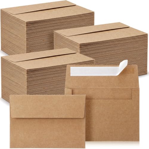 Fainne 600 Pack Kraft Envelopes for Invitation, 120 GSM,A1, 3.625 X 5.12in | Brown Envelopes for Invitation, 120 GSM Gift Card for Office, Wedding, Gift, Party, Baby Shower, Mailings - size: A1, 3.625 x 5.12"