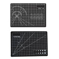 A5 Self-Healing Cutting Mat, Small Cutting Mat, Professional Double Sided Durable Cuttings Mats, Great for Hop Scrapbooking, Quilting, Fabric, Sewing Craft Projects (Black, A5) - color: Black