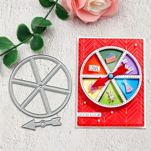 Metal Cutting Die for Scrapbooking, Tools Card Making Supplies Durable Cut Stencils for DIY Scrapbook Photo Album Decorative Paper Card (Game Wheel 3.9 x 3.3 in) - color: Game Wheel 3.9 x 3.3 in