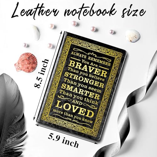 JOHSBYD Journal for Women - A5 Lined Hardcover Notebook and Diary (Black) - color: Black