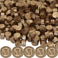 Antique Gold Wax Seal Beads 600pcs, Atopbb Metallic Sealing Wax Beads for WaxSeal Stamp, Affordable WaxPellets Refill Pack for WaxSeal Kit, Wedding Invitation, Envelope Seal, Crafts (Antique Gold) - color: Bronze