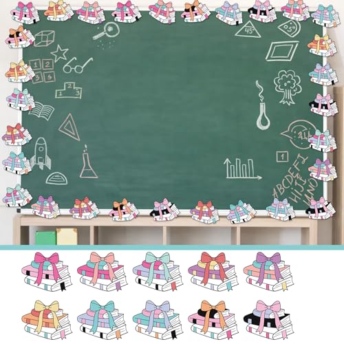 Chuangdi 60 Pcs Backpack Cutouts Book for Classroom - style: Book