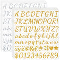 1245Pcs Gold Letter Stickers 15 Sheets Alphabet Stickers 1inch(Gold/Silver) - color: Gold/Silver