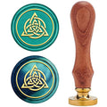 CRASPIRE Celtic Knot Wax Seal Stamp Celtic Knot Sealing Wax Stamps Heart 25mm Removable Brass Head Sealing Stamp with Wooden Handle for Wedding Invitations Envelope Christmas Thanksgiving Gift Wrap - style: Retro