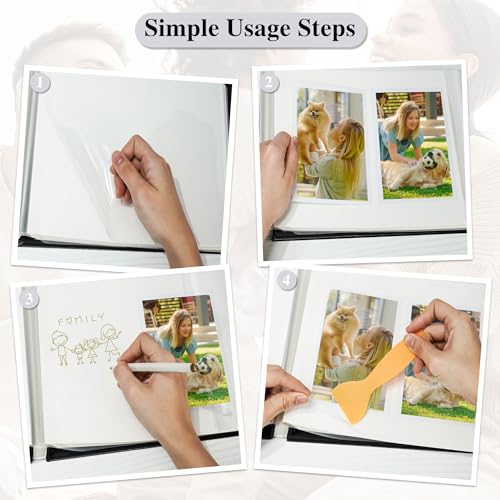 Vienrose Large Self Adhesive Photo Album, 13.19x12.8 Inch, 60 Pages, Red - color: Red, size: 12.8"x13.19" 60 Pages