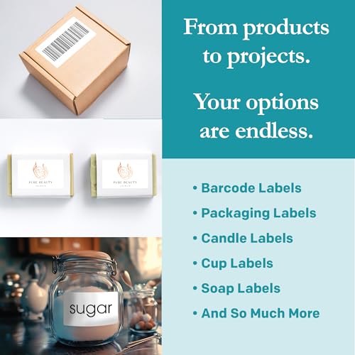 Premium Label Supply White Sticker Rectangle Labels – 2.5" x 1.563" – Laser/Inkjet Compatible – (18 per Sheet), 100 Sheets – 1,800 Total Adhesive Labels - size: 1800 Labels