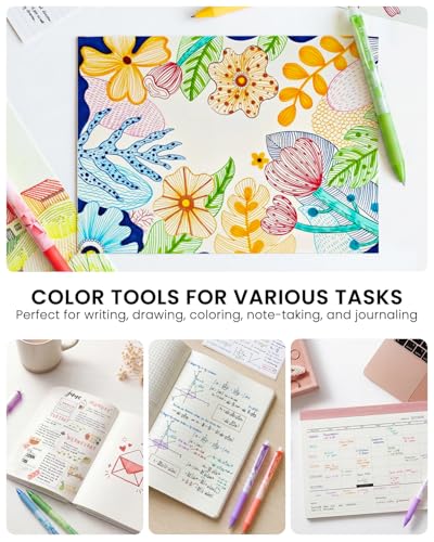 Four Candies Erasable Gel Pens, 0.7 mm Fine Point Pens, 18 Assorted Colors | Make Mistakes Disappear, Erasable Pens Multicolor, Retractable Erasable Pens for School, Journaling & Office Writing - color: 18 Colors