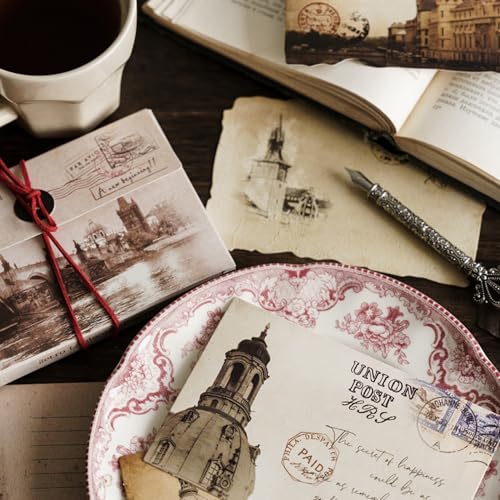 CVHOMEDECO. Vintage Retro Postcards Set Antique Old Greeting Cards Note Message Cardstock Paper Bookmarks for Worth Collecting, Set of 30 PCS