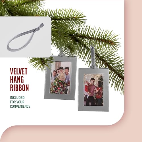 Klikel Picture Frames Ornament - Silver Small Hanging Picture Frames - Photo Ornaments For Tree - Set of 8 - color: Silver