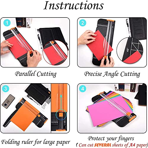 Evteck A4 Paper Cutter Slider Trimmer for Cardstock Photo Vinyl - color: Black