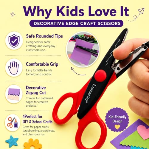 Decorative Craft Scissors Set, 16 PCS 5.5Inch Pattern Edge Scissors - size: 16 Pack