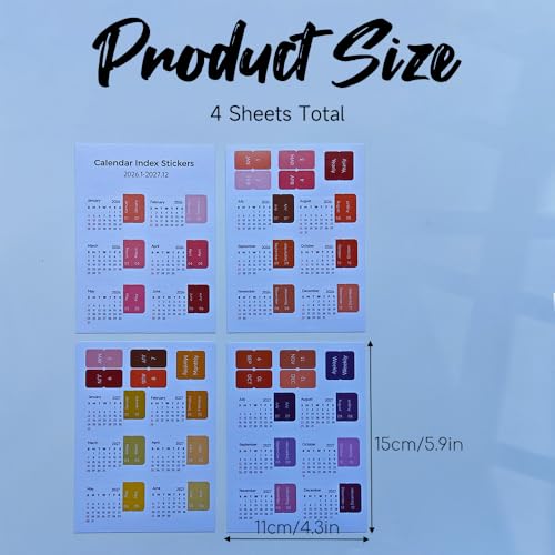 Calendar Stickers Planner Monthly Stickers Self Adhesive Index Tabs for Daily Planners & Journals, Work, School, or Home Management (Blossom) - color: Blossom