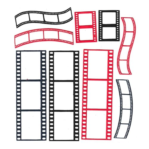 4pcs Journey Photo Film Strip Cutting Dies,Postage Stamp Tags Frame Die Cuts Metal Embossing Stencils Template Mould for Card Scrapbooking and DIY Craft Album Paper Card Decor - color: 4pcs Photo Film Strip Die Cuts