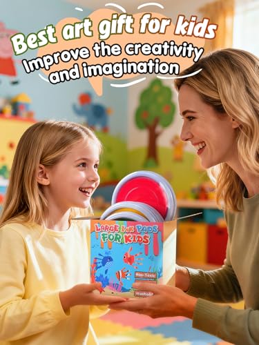 Cosweet 7" Large Washable Ink Pad for Kids Classroom Must Haves