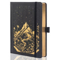 MGGAO Lined Journal Notebook for Women Men, A5 Aesthetic Notebook - color: Black, size: Lined