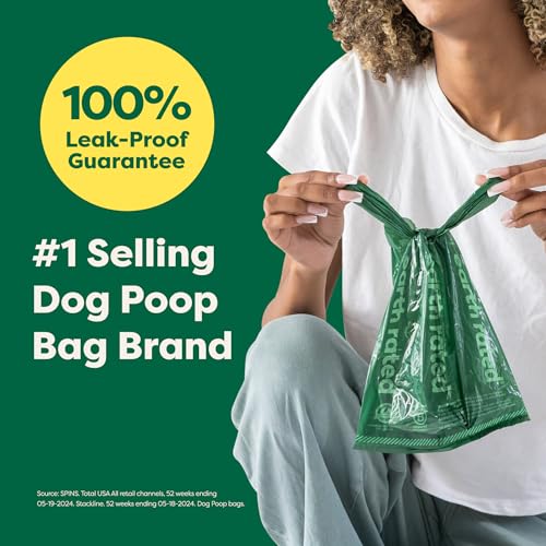 Earth Rated Dog Poop Bags for Dogs, 105 Easy Tie Handle Bags, Lavender - size: 105 Handle Bags (Rolls), style: Lavender