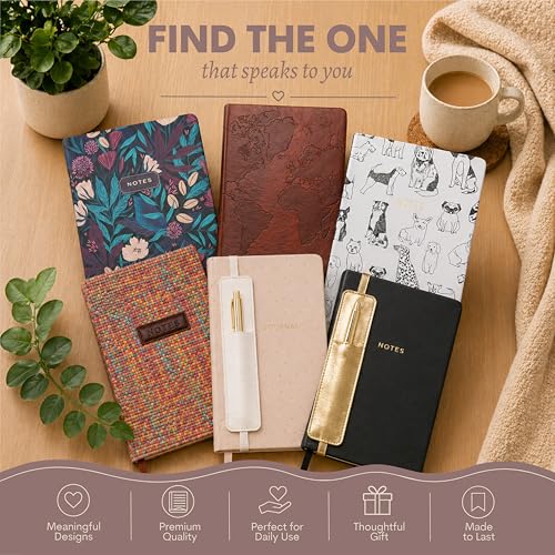 WORLD TRAVELER Eccolo A5 Lined Journal 256 Ivory Pages Lay Flat 6x8 - color: Moon Women