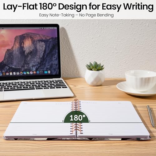 Lined Spiral Journal Notebook, A5 College Ruled Notebook for Note-Taking - color: V.Forest Cranes
