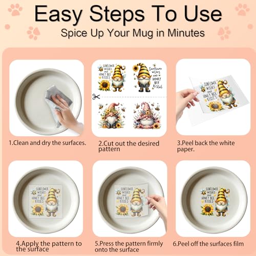 4 PCS Watercolor bee Gnomes Cuttable UV DTF Stickers - style: watercolor bee gnomes