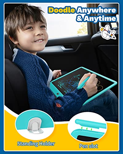 TEKFUN 15" LCD Writing Tablet for Kids, Large Drawing Pad for Boys & Girls, Screen-Free Way to Keep Kids Busy, Reusable Doodle Board for Learning & Travel, Great Christmas Gift Idea(15in Blue) - color: Blue, size: 15 Inch