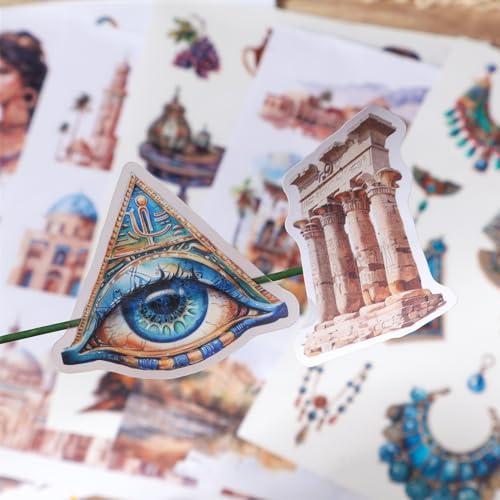 Snycler Sticker Book - 20 Sheets Vintage PET Stickers for Scrapbooking, Junk Journaling, Ephemera, and Decorative Crafts-Desert Journey - color: Desert Journey